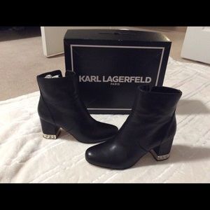 Karl Lagerfeld Paris Black Sadie Boots